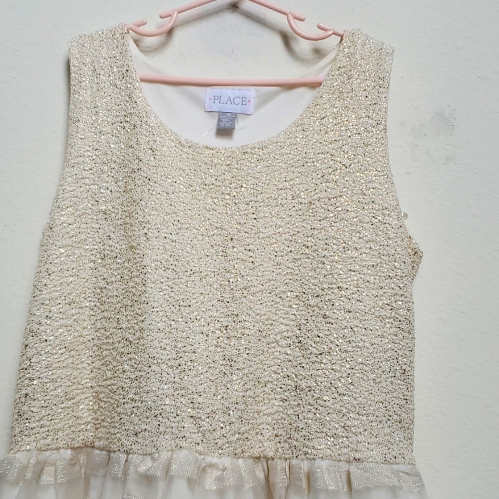 Dress beige and gold